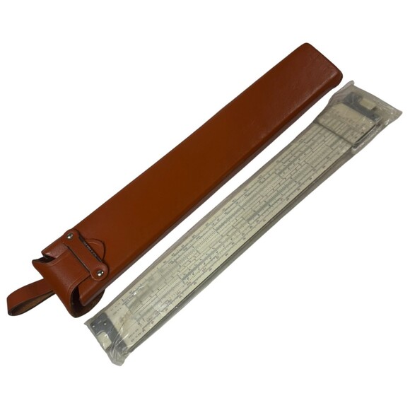 Keuffel & Esser K+E Slide Rule 68-1210 Log Log Duplex Decitrig 1947 Leather Case - Picture 1 of 13